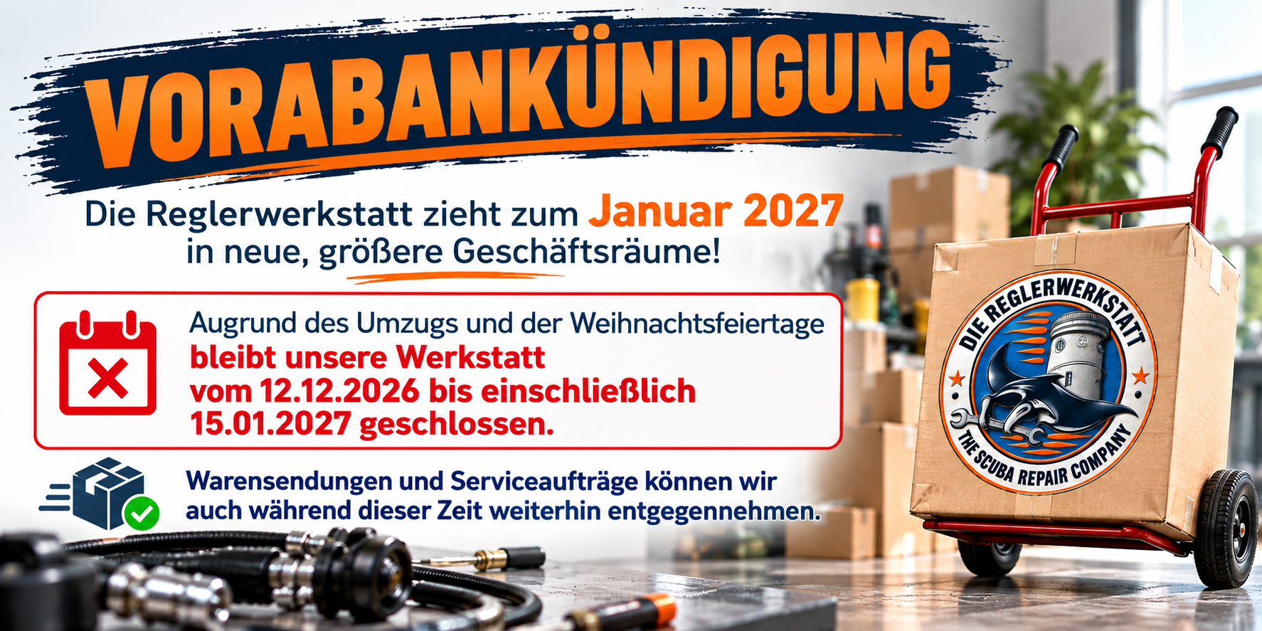 Umzug in neue Geschäftsräume - Januar 2027